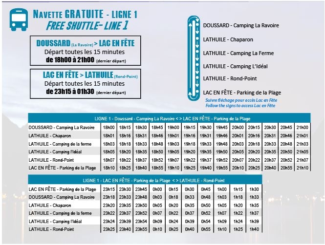 Navette ligne 1 - LAC EN FÊTE 25