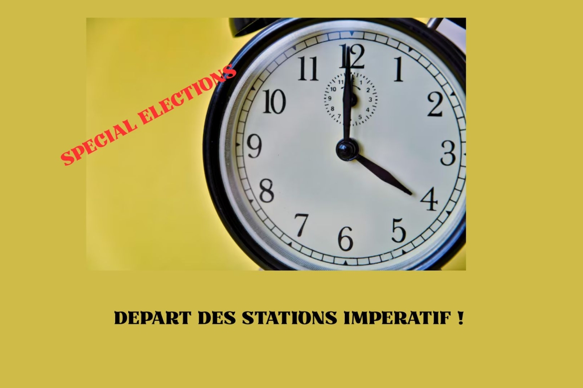 SORTIES DU 15 ET 22 MARS - HORAIRES ELECTIONS